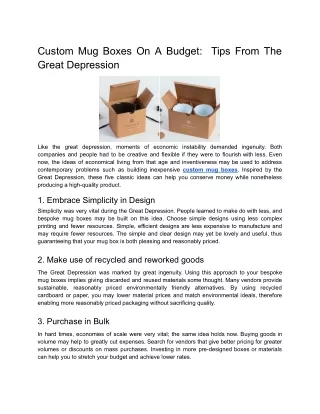 custom mug boxes on a budget tips from the great