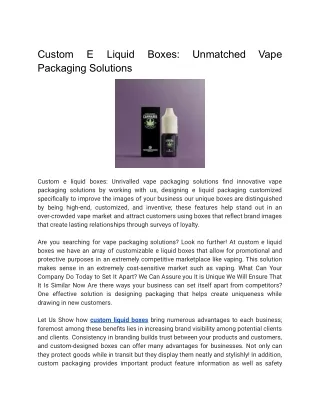 custom packaging solutions