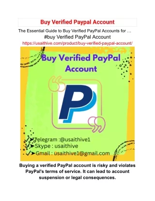 Buy Verified Paypal Account