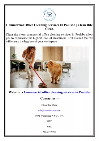 Commercial Office Cleaning Services In Poulsbo   Clean Rite Clean
