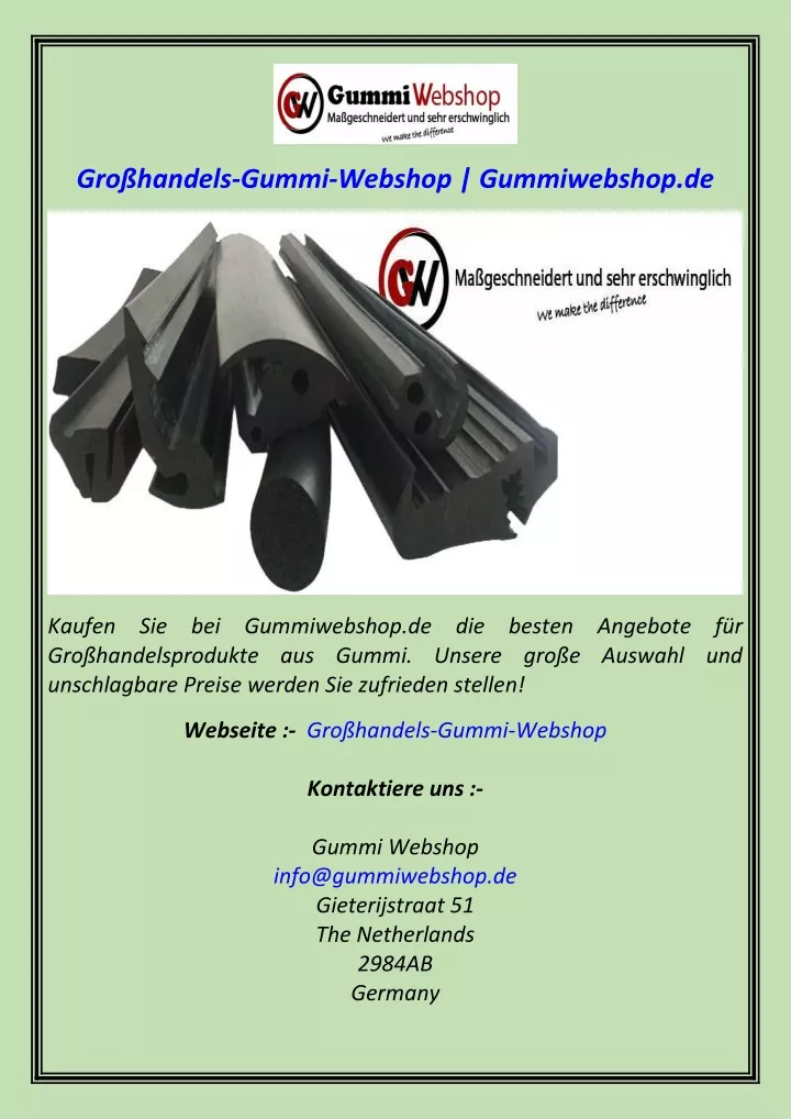 gro handels gummi webshop gummiwebshop de