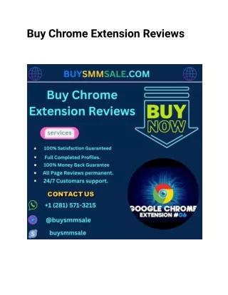 Buy Chrome Extension Reviews