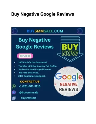 Buy Negative Google Reviews 2023