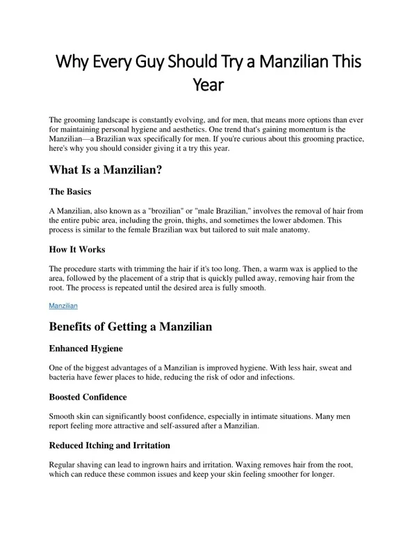 PPT - Why Every Guy Should Try a Manzilian This Year 5 PowerPoint
