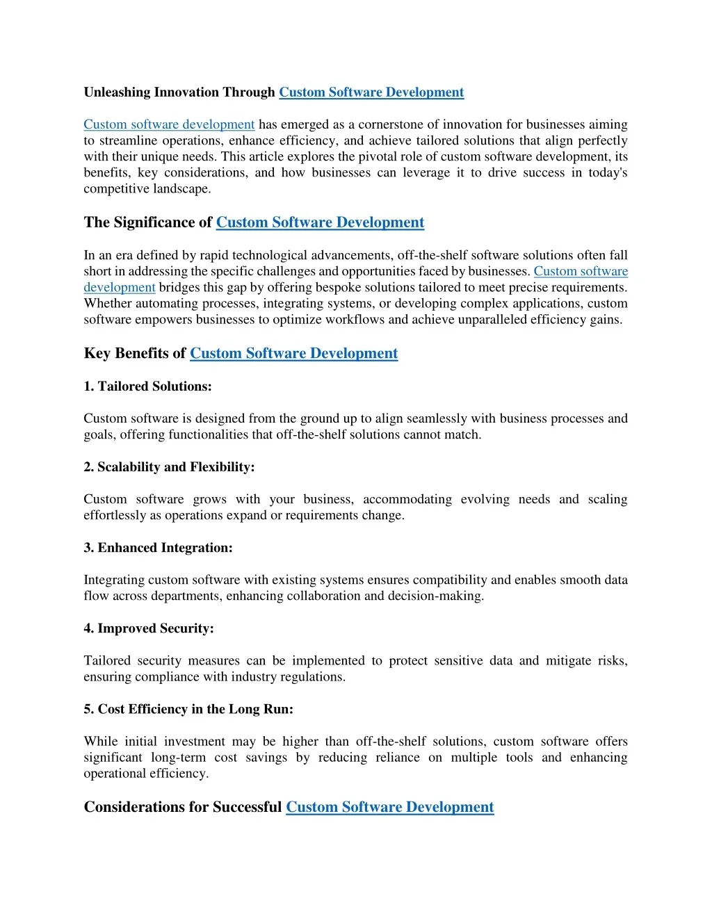 PPT - Unleashing Innovation Through Custom Software Development ...