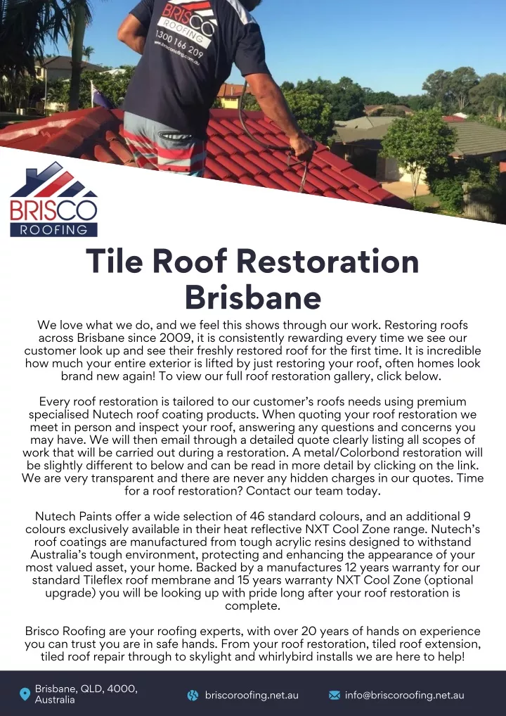 tile roof restoration brisbane we love what