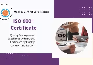 ISO 9001 Certificate | Quality Control Certification