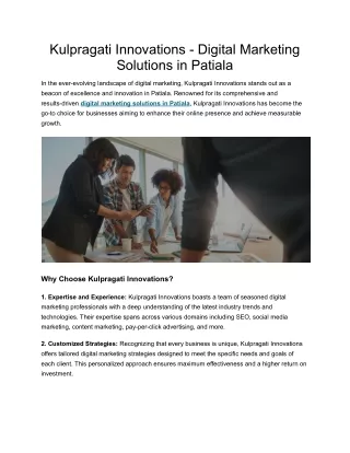 Kulpragati Innovations - Digital Marketing Solutions In Patiala