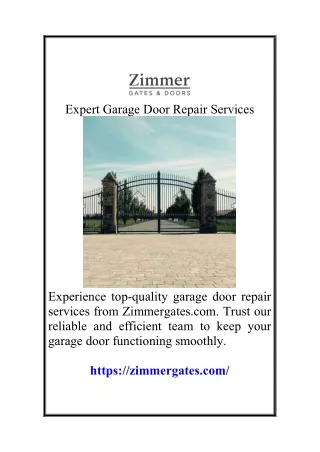 Expert Garage Door Repair Services