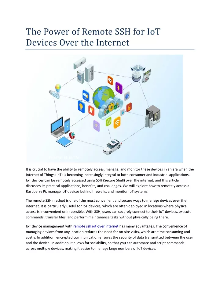 the power of remote ssh for iot devices over