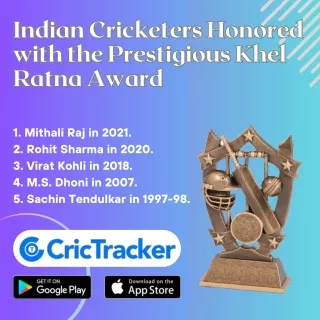 Indian Cricketers Honored with the Prestigious Khel Ratna Award- CricTracker