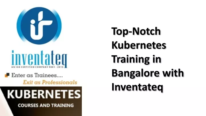 top notch kubernetes training in bangalore with