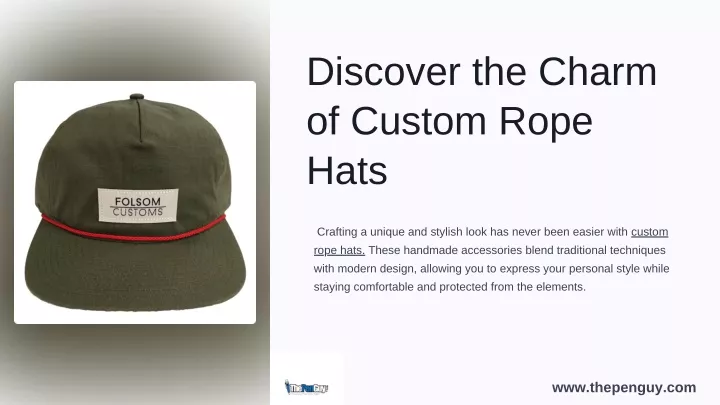 discover the charm of custom rope hats