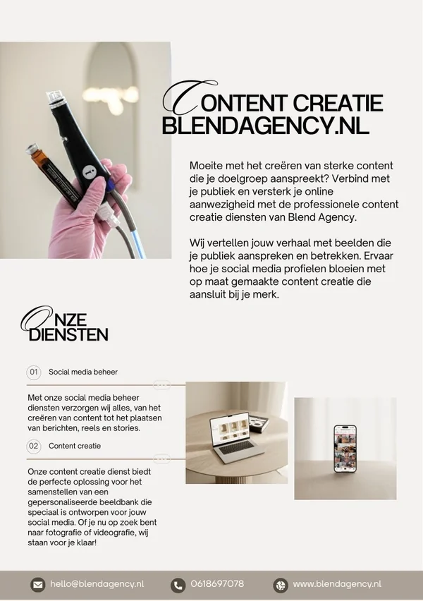 CONTENT CREATIE BLENDAGENCY.NL