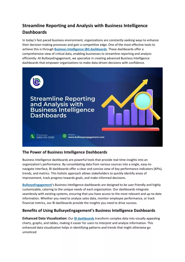 streamline reporting and analysis with business