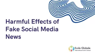Harmful Effects of Fake Social Media News