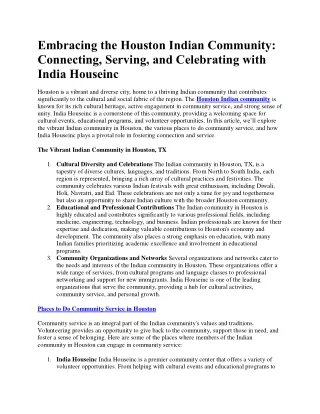 embracing the houston indian community connecting