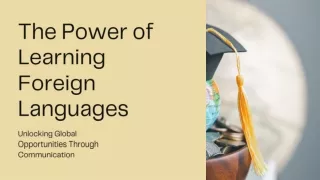 the power of learning foreign languages