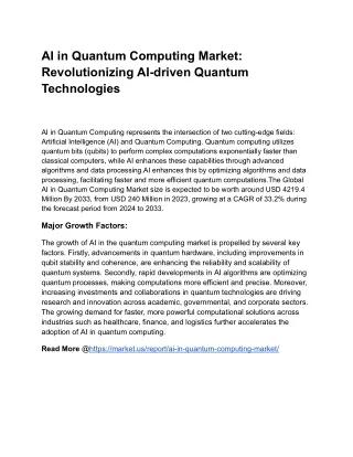 AI in Quantum Computing Market_ Revolutionizing AI-driven Quantum Technologies