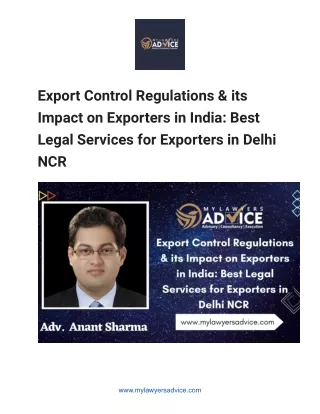 Export Control Regulations & its Impact on Exporters in India - Google Docs