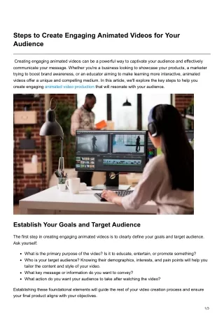 Steps to Create Engaging Animated Videos for Your Audience