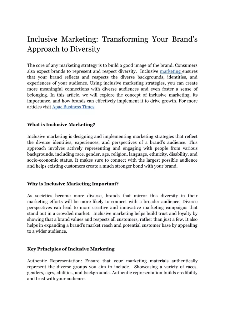 inclusive marketing transforming your brand