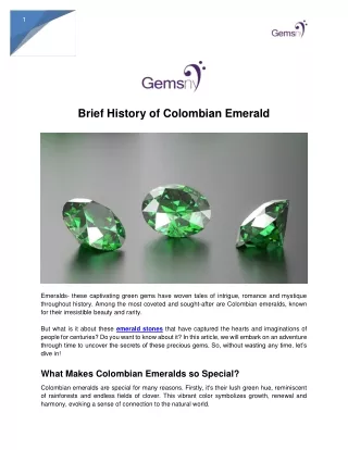 Brief History of Colombian Emerald.docx