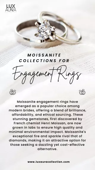 Moissanite Collections for Engagement Rings