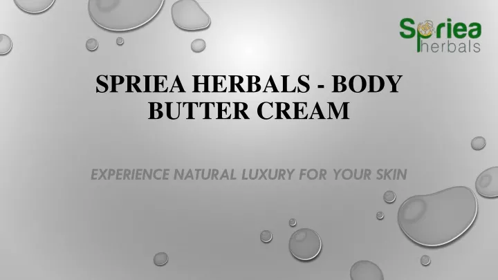 spriea herbals body butter cream