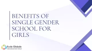 Benefits of Single Gender School for Girls