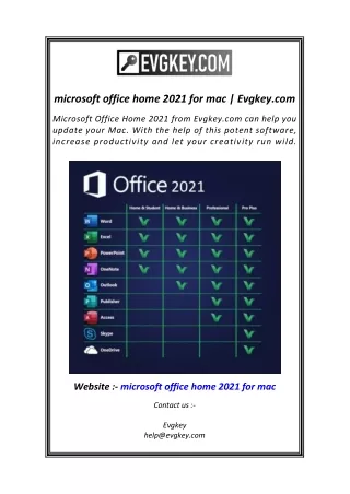 microsoft office home 2021 for mac evgkey com