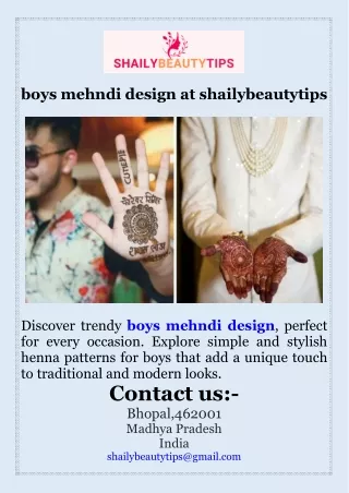 boys mehndi design at  shailybeautytips