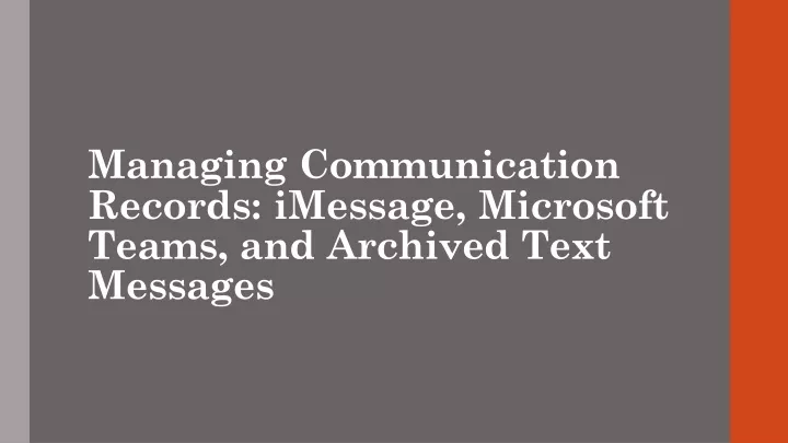 managing communication records imessage microsoft