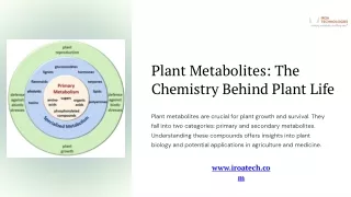 Plant Metabolites: The Chemistry Behind Plant Life