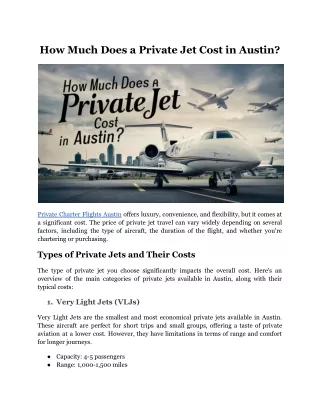 how much does a private jet cost in austin