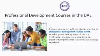Professional Development Training Courses in UAE