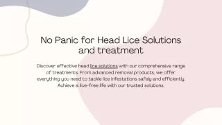 Head Lice Solutions  and treatment