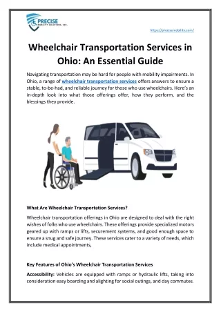 Wheelchair Transportation Services in Ohio: An Essential Guide