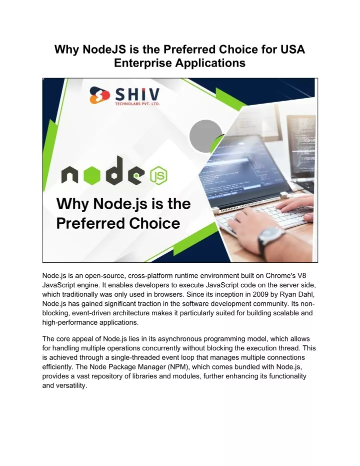 why nodejs is the preferred choice