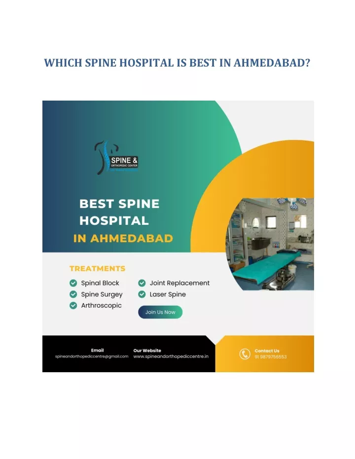 which spine hospital is best in ahmedabad