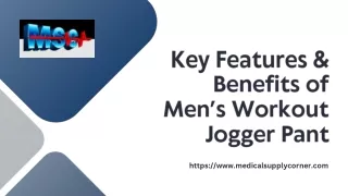Key Features and benefits of Men’s Workout Jogger Pant