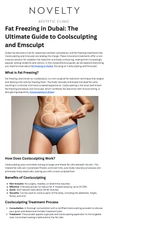 Coolsculpting Dubai