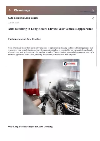Auto Detailing in Long Beach