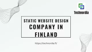 Static website design Company in Finland