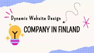Dynamic Website Design Company in Finland
