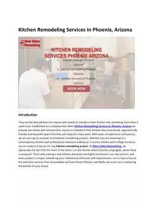 Kitchen Remodeling Services in Phoenix