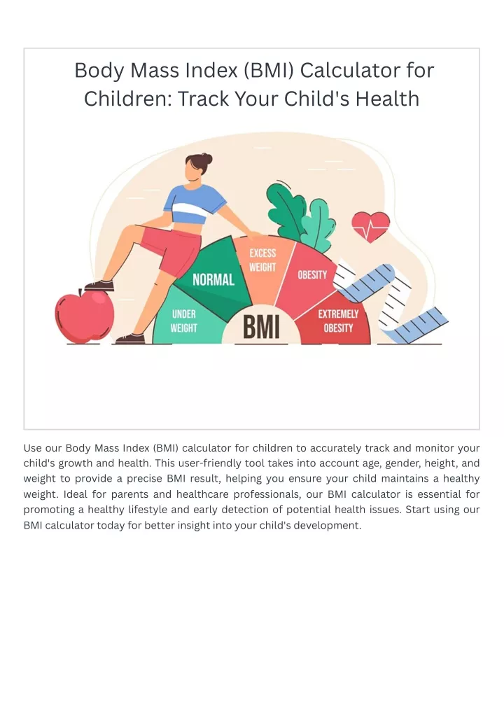 body mass index bmi calculator for children track