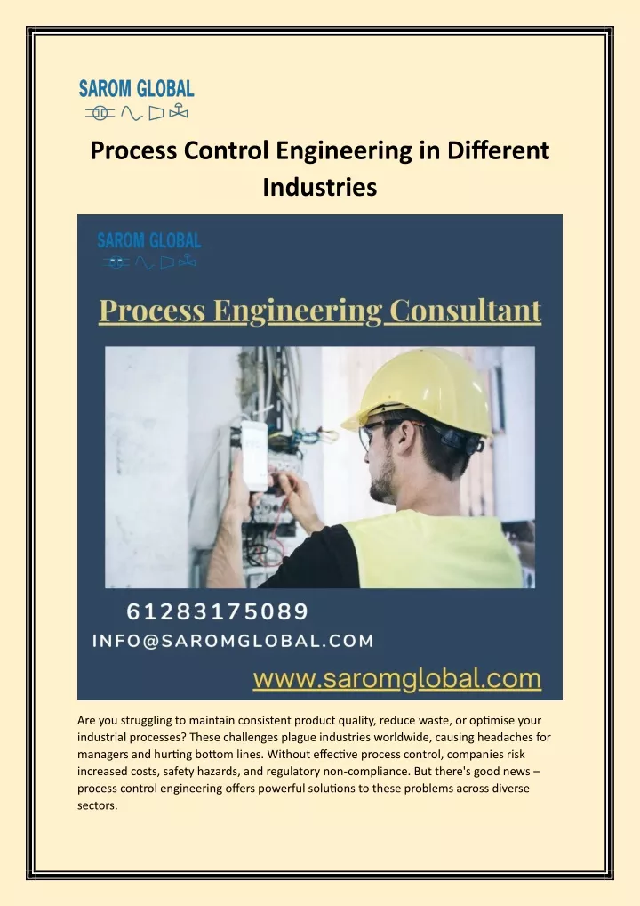 process control engineering in different