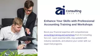 Enhance Your Skills with Professional Accounting Training and Workshops