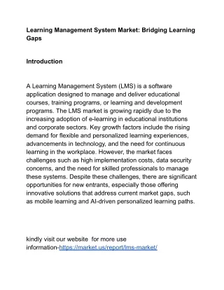 learning management system market bridging